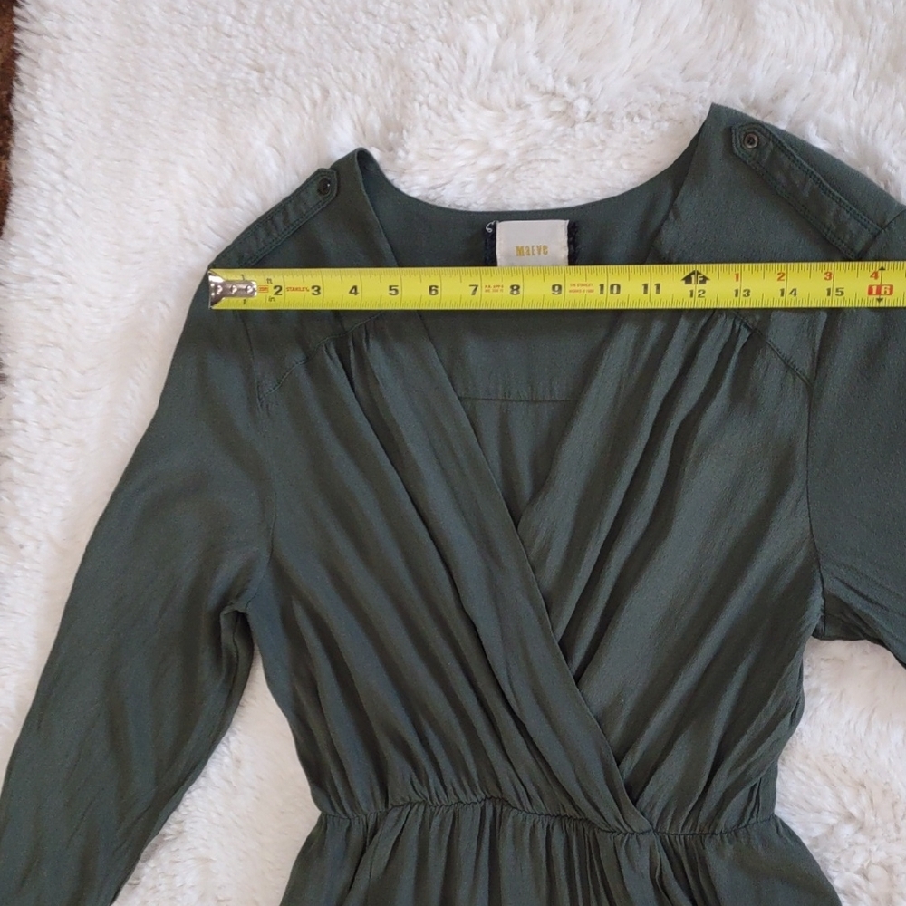 MAEVE Elegant Green Women's Dress - Picture 11 of 17